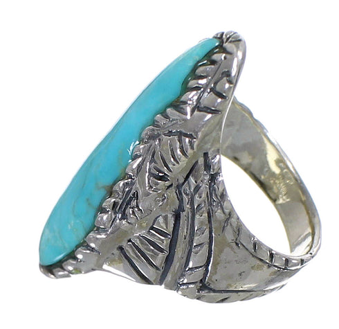 Authentic Sterling Silver Turquoise Southwest Ring Size 5-1/4 FX93306